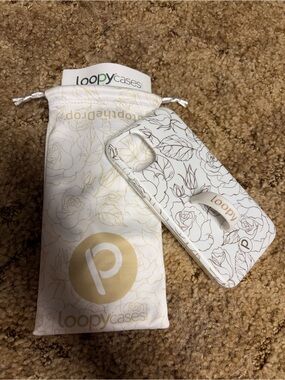 Loopy Cases White Floral Phone Case with Hand Strap iPhone 11 and Xr